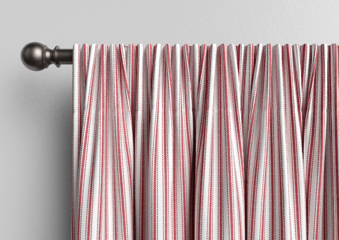 Lace Stripes, Rouge - Made to Measure Curtains - Image 9